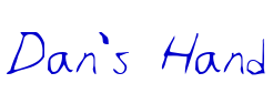 Dan's Hand Schriftart
